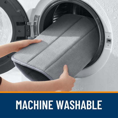 OLANLY Memory Foam Bath Mat - Super Soft & Absorbent | Quick Dry, Machine Washable, 24x16, Grey