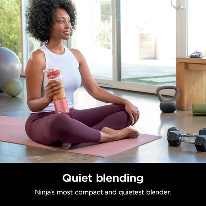 Ninja Blast Portable Blender - Cordless 18oz Personal Blender for Smoothies & Shakes | BPA Free, USB-C Rechargeable, Red Clay
