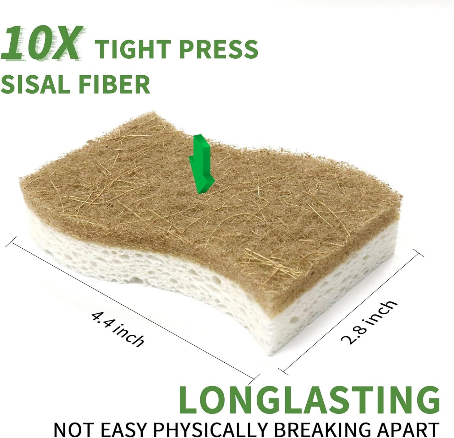 Skiennix Biodegradable Kitchen Sponge - Eco-Friendly Cellulose & Coconut Scrubber | 9 Pack