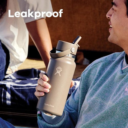 Hydro Flask 40 Oz Wide Mouth Water Bottle - Flex Straw Cap in Trillium Color