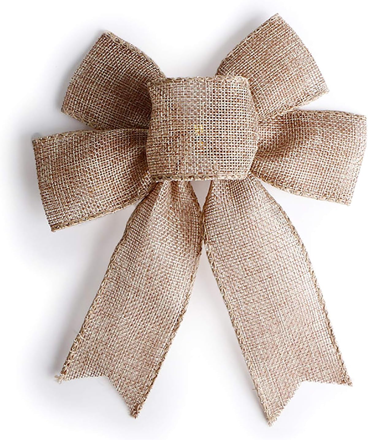 Rustic Jute Bows | Burlap Wreaths for Christmas Tree Topper | 6-Inch Wedding & Holiday Decor