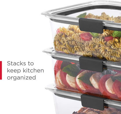 Rubbermaid Brilliance Food Storage Containers - BPA-Free, Leak-Proof, 1.3 Cup, 5 Pack, Microwave & Dishwasher Safe