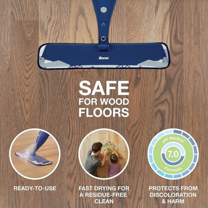 Bona Hardwood Floor Cleaner Refill - 128 Fl Oz - Lavender Thyme Scent | Residue-Free Solution for Wood Floors