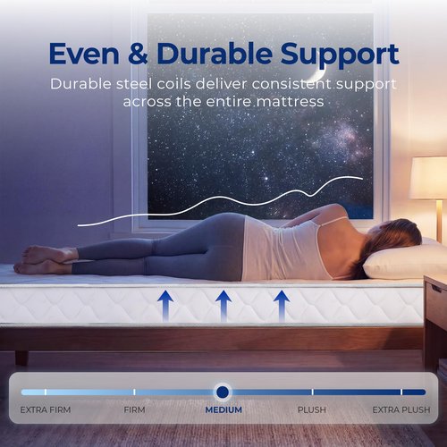 Neo Sleep Queen Size Mattress, 8 Inch Hybrid Comfort & Supportive Mattress in a Box, Cooling Gel Memory Foam and Spring with Pressure Relief, CertiPUR-US Certified