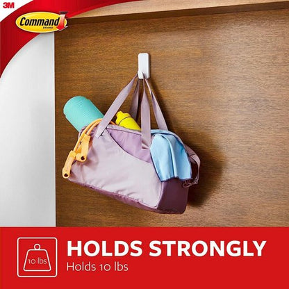 Command 10 lb XL Heavyweight Hook - Damage-Free Hanging Solution with 2 Wall Hooks & 6 Adhesive Strips