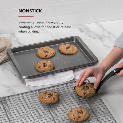 KitchenAid Nonstick Aluminized Steel Baking Sheet - 9x13in, Contour Silver Finish