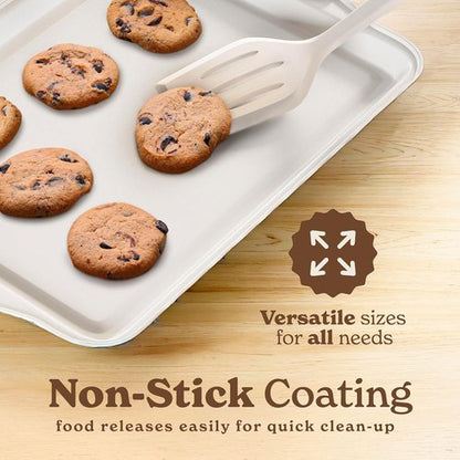 Country Kitchen Nonstick Bakeware Set - Heavy Duty & Easy Release | 4-Piece Black Stackable Set