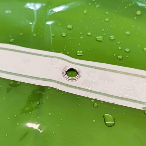 Barossa Design Clear Green Stall Shower Curtain Liner 36" W x 72" H - Waterproof PEVA Plastic Lightweight Shower Liner for Small Bathroom, 3 Magnets & Metal Grommets - Clear Green