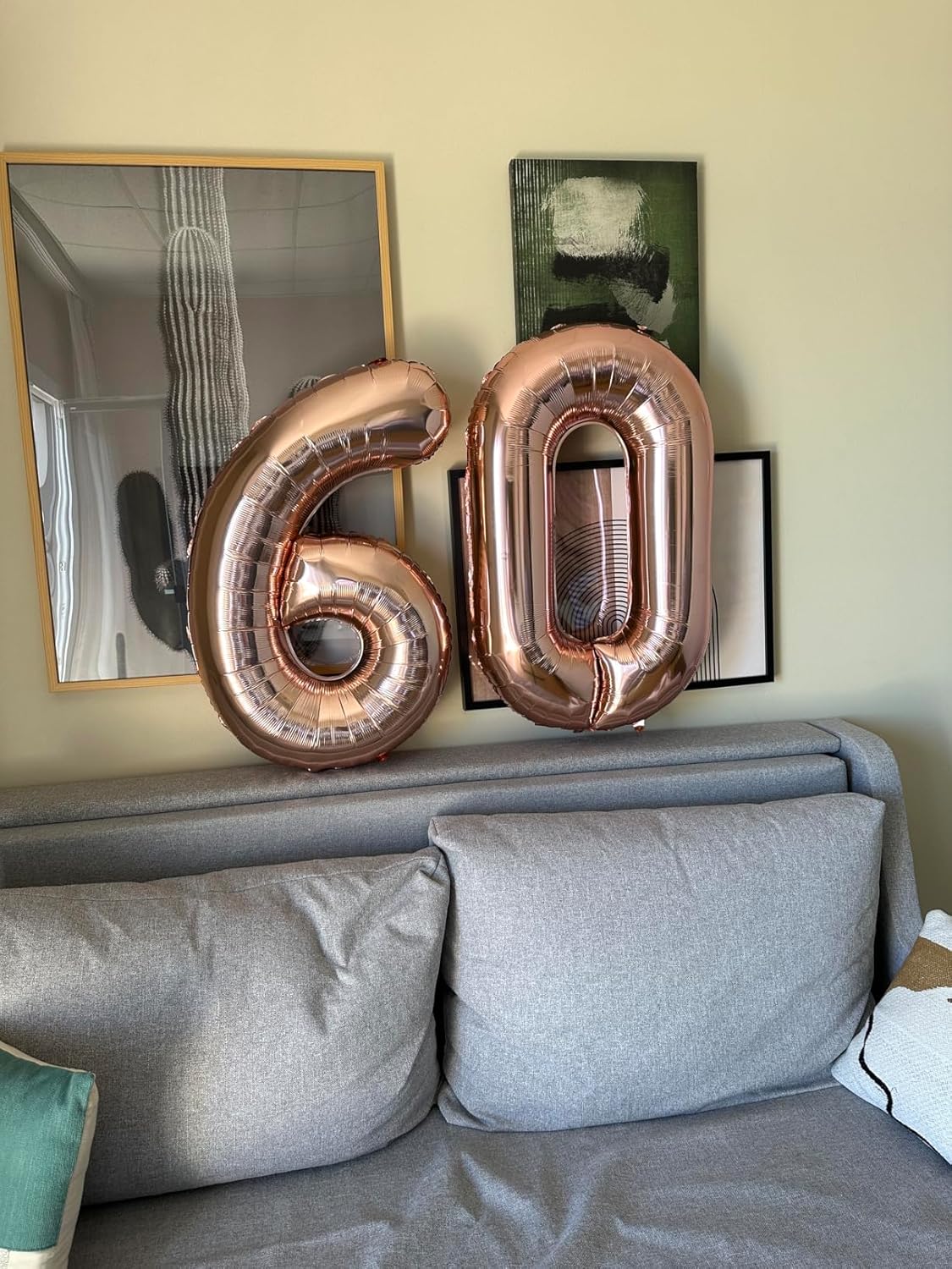 Skiennix 50 Balloon Number - 40 Inch Rose Gold Foil Decoration for 50th Birthday Party