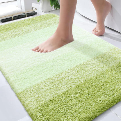 OLANLY Bathroom Rug Mat - Extra Soft Microfiber Non-Slip Bath Carpet | 30x20, Light Green