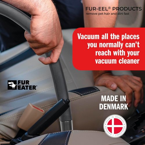 FUR-EEL Vacuum Crevice Tool - Extra Long 18.1" Flexible Attachment for Car Detailing & Upholstery