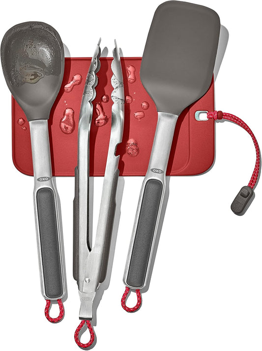 OXO Camp Stove Cooking Set - 4-Piece Outdoor Cooking Gear for Adventurers