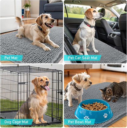 OLANLY Dog Door Mat Set - 3-Piece Bundle with 30x20 Size in Grey for Easy Cleaning & Durability