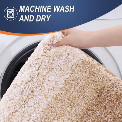 OLANLY Bathroom Rugs - Extra Soft Microfiber Mat | Quick-Dry, Machine Washable, 36x24, Beige