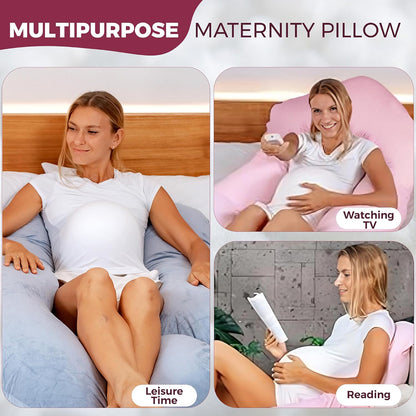 PILLANI Pregnancy Pillow - V C U Shaped 57-Inch Full Body Support for Maternity Comfort & Cooling
