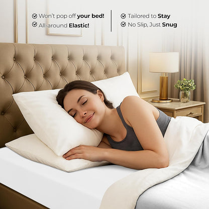 Utopia Bedding King Fitted Sheet - Deep Pocket Microfiber for Ultimate Comfort - Easy Care White