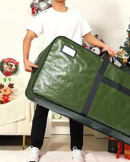 HOMEST Christmas Tree Storage Bag - Zippered Design for 7.5-9 ft Artificial Trees | Durable Green Carrying Bag