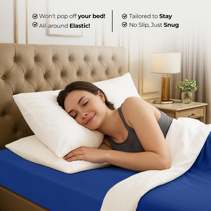 Utopia Bedding King Fitted Sheet - Bottom Sheet - Deep Pocket - Soft Microfiber - Shrinkage and Fade Resistant-Easy Care -1 Fitted Sheet Only (Royal Blue)