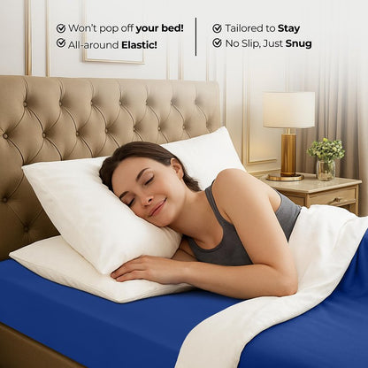 Utopia Bedding King Fitted Sheet - Bottom Sheet - Deep Pocket - Soft Microfiber - Shrinkage and Fade Resistant-Easy Care -1 Fitted Sheet Only (Royal Blue)