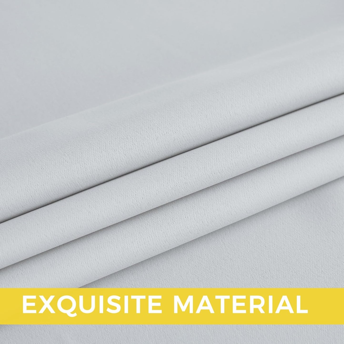 NICETOWN Room Darkening Curtains - Greyish White Drapery Panels, 52" x 102" for Ultimate Light Control