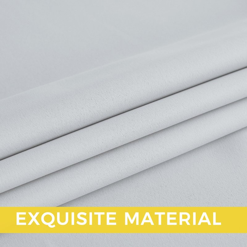 NICETOWN Room Darkening Draperies Curtains Panels, 2 Panels Greyish White W52 x L96
