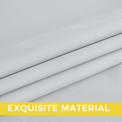 NICETOWN Room Darkening Draperies Curtains Panels, 2 Panels Greyish White W52 x L96