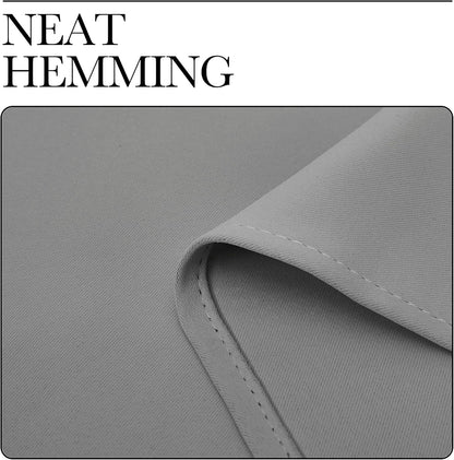 NICETOWN Silver Grey Room Darkening Curtain Panels - 96" Long | Heat-Blocking Drapes for RV & Studio (55" Width, 2 Panels)