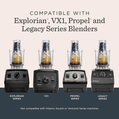 Vitamix Personal Cup Adapter - BPA-Free, Dishwasher-Safe with Two 20-Ounce Blender Cups & Lids