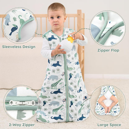 Yoofoss Baby Sleep Sack - 1.5 Tog Wearable Blanket for 18-24 Months | 100% Organic Cotton, Soft & Warm