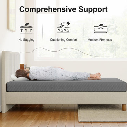 Novilla Full Size Mattress 6 Inch, Gel Memory Foam Mattress Full for Cool Night Sleep & Pressure Relief, Supportive Foam & Breathable Fabric, CertiPUR-US Certified Full Bed Mattresses in a Box