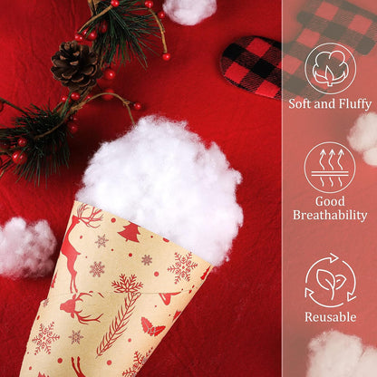 Ruisita Christmas Fake Snow Decor - Fluffy Cotton Blanket for Holiday Crafts & Decorations (2 Pack)