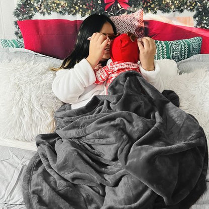 Bedsure GentleSoft Fleece Bed Blankets Full Size Charcoal - Soft Lightweight Plush Fuzzy Cozy Luxury Blanket Microfiber, 84x90 inches