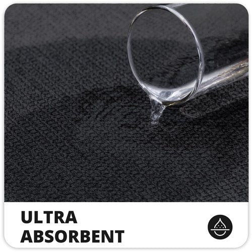 Bosap Bath Mat,Ultra Thin Bathroom Runner Rugs,Large Bath Mats for Bathroom,Quick Dry,Non-Slip,Machine Washable,Low Pile,Bath Rug,Shower Outside,Sink,Home Decor Accessories.Black,1'5"x2'3"(2 Pack)