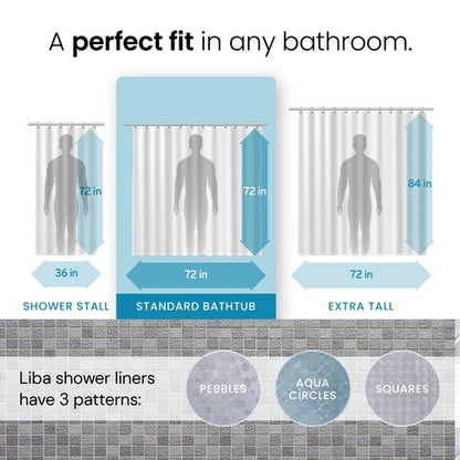 LiBa Waterproof PEVA 8G Shower Curtain, Plastic for Shower Stall, Bathtubs, Heavy Duty Bathroom Shower Curtain, Weighted Magnets,Rustproof Grommets - 3D Cat Eyes Pattern, 72x72