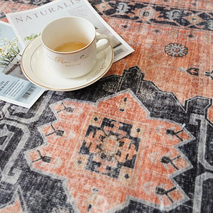 Hallway Washable Runner Rug - Vintage Soft Non-Slip Indoor Carpet | 2'6''x14'' for Kitchen & Entryway