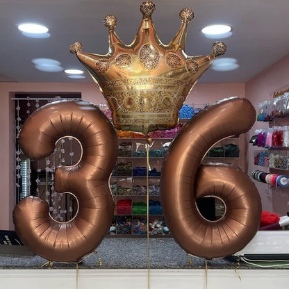 5th Birthday Decorations - Dark Brown 40 Inch Number Balloons by [Brand Name]