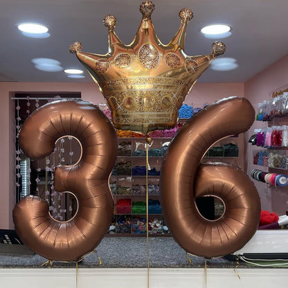 Number Balloons 40 Inch - Dark Brown 0 Balloon for Birthday Celebrations | Perfect for Parties