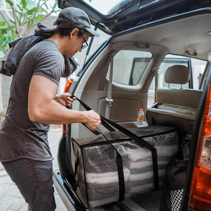 ClearSpace Heavy Duty Moving Bags - Large Storage Bags with Backpack Straps & Zippers | 8 Pack for Easy Packing