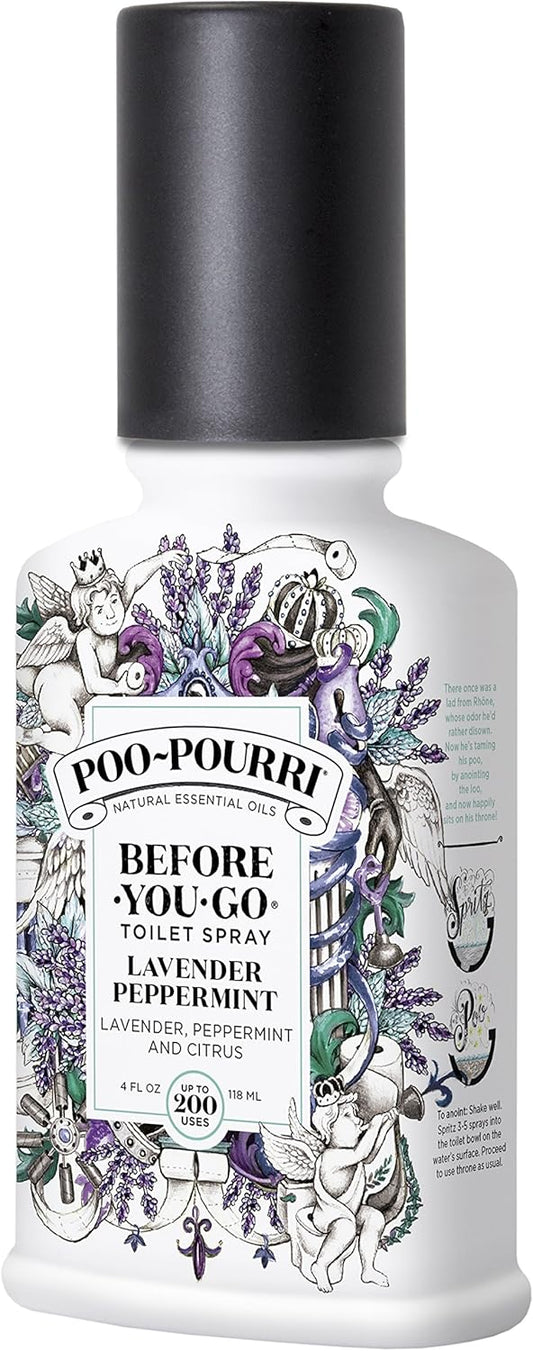 Poo-Pourri Before-You-Go Toilet Spray - Lavender Peppermint Scent, 4 Fl Oz | Fresh Citrus Blend