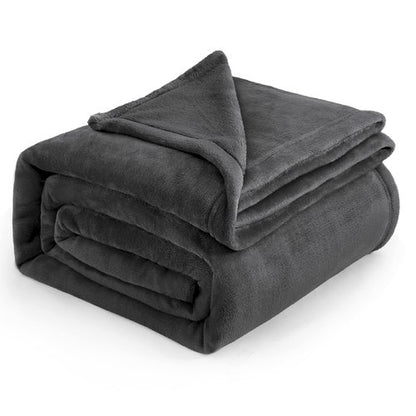 Bedsure GentleSoft Fleece Blankets King Size Dark Grey - Bed Blanket Soft Lightweight Plush Cozy Fuzzy Luxury Microfiber, 108x90 inches