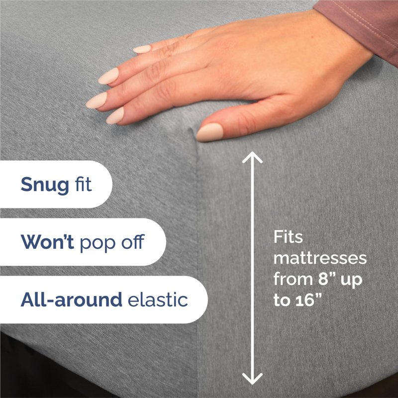 Split King Size 5 Piece Sheet Set - Comfy Breathable & Cooling Bed Sheets Set - Hotel Luxury Bedding for Women, Men, Kids, Teens, Boys & Girls - Deep Pockets & Wrinkle Free - Grey (Heathered Sheets)