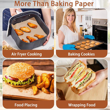 Regine Switzerland Parchment Paper Sheets - 500 Pcs Non-Stick & Greaseproof 4x4 Inch Baking Paper