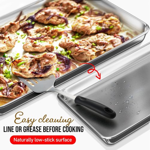 Eatex Aluminum Baking Sheet Set - Nonstick 21” x 15” Large Cookie Sheets | 2 Pack Baking Pans