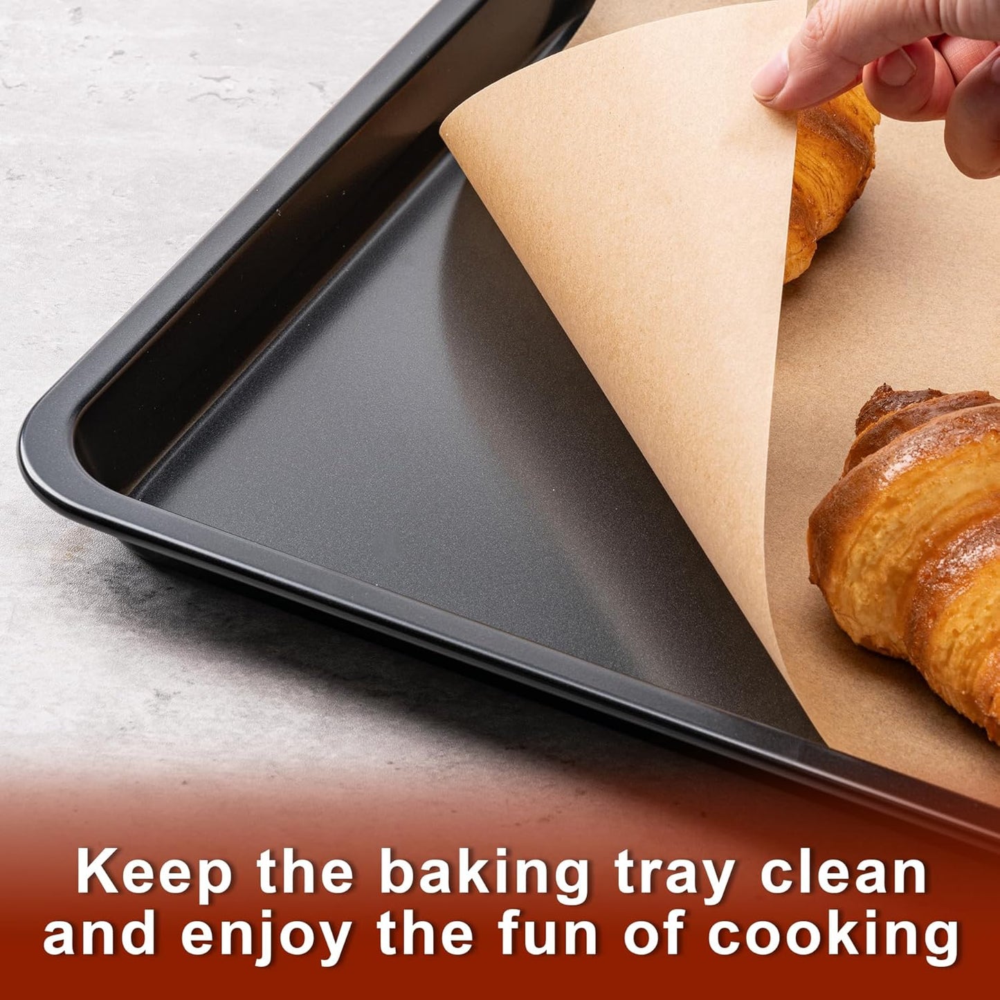 Skiennix Parchment Paper Sheets - Non-Stick Precut Baking Paper | 200 Pcs, 8 x 12 Inches, Unbleached