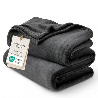 Bedsure GentleSoft Fleece Bed Blankets Full Size Charcoal - Soft Lightweight Plush Fuzzy Cozy Luxury Blanket Microfiber, 84x90 inches