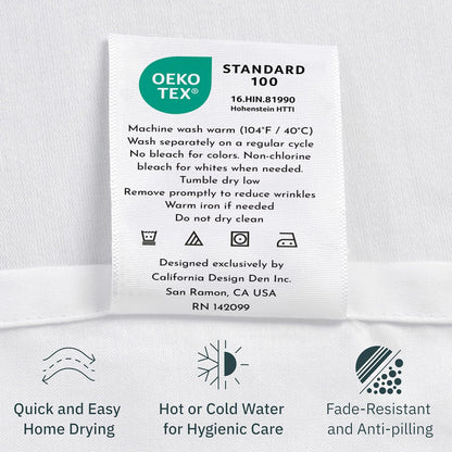 California Design Den Twin XL Sheet Set - 400 Thread Count Sateen Cotton | Soft & Breathable Ivory