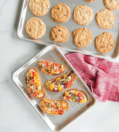 Nordic Ware Prism Baking Sheets - Half & Quarter Size | Durable Natural Finish