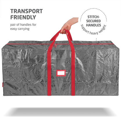 Zober Large Christmas Tree Storage Bag - Waterproof & Durable for 9 Ft Artificial Trees - Gray