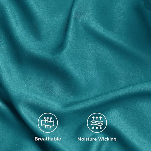 Bedsure Cooling Twin XL Sheets - Breathable Rayon from Bamboo, Soft & Silky, Deep Pocket Up to 16 Inches, Turquoise