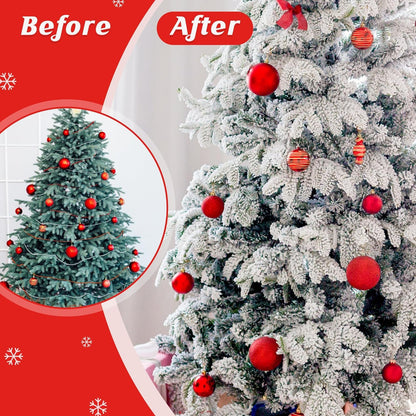 QZYL Christmas Tree Flocking Powder - 5Lbs Self-Adhesive Fake Snow for Holiday Decor | White Snow Flock